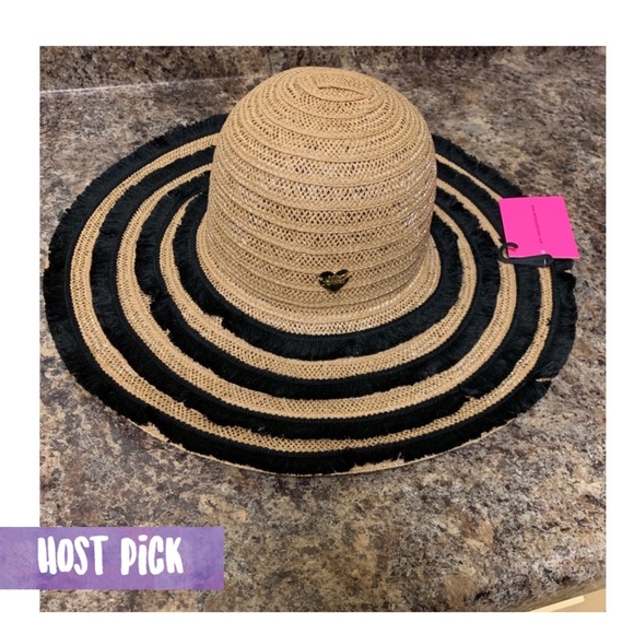 Betsey Johnson Accessories - NWT Betsey Johnson Friged Floppy Hat